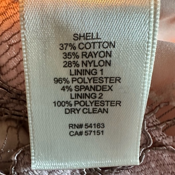 NWT Eliza J Womens Tulip Hem Dress Blush Pink Lace V Neck Lined Cocktail - Picture 8 of 16